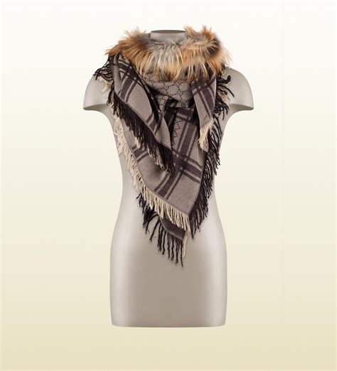 replica gucci scarf and hat|gucci scarf with fur trim.